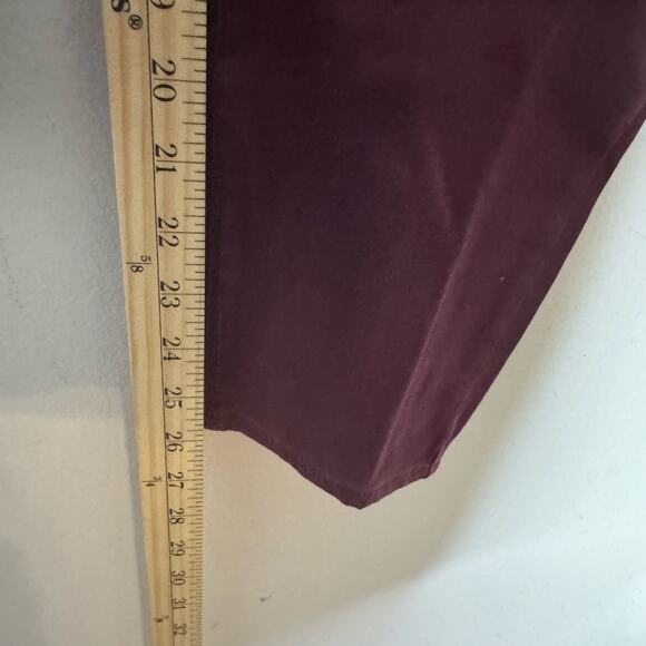 LOFT Burgundy Skinny Legging Jeans Women’s Size 14 / 32 Stretch Pants - Picture 6 of 14